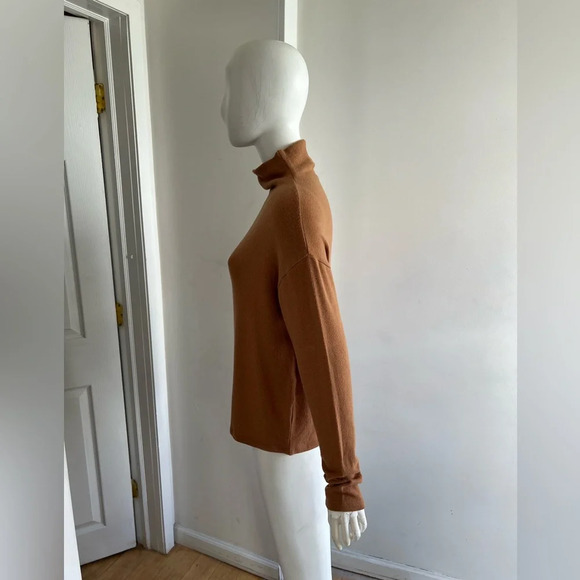 Reformation tan Beige pullover mock neck sweater Tencel size XS women's - Picture 2 of 7